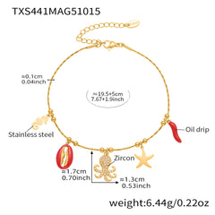 18K Gold-Plated Ocean Charm Jewelry Separates