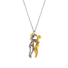 Hugging Figures Pendant Necklace