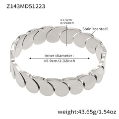 18K Gold-Plated Geometric Bangle Bracelet