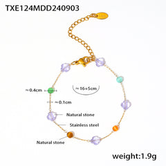 Multicolor Natural Stone Necklace or Bracelet