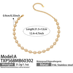 Cubic Zirconia Teardrop or Heart Necklace, Bracelet or Earrings