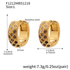 18K Gold-Plated Color Cubic Zirconia Hoop Designs