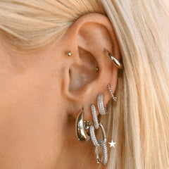 Nadine Pavé Hoop Earrings