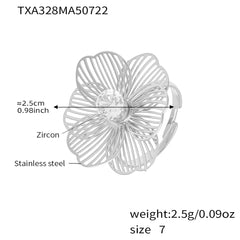 Cubic Zirconia Flower Tassel Jewelry