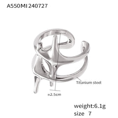 18K Gold-Plated Starburst Open Ring