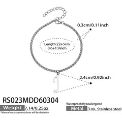 Initial Pendant Anklet
