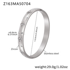 Geometric Cubic Zirconia Bangle Collection