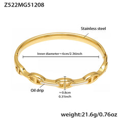 18K Gold-Plated & Silver-Tone Enamel Bangles