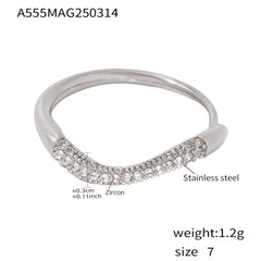 18K Gold-Plated Color Cubic Zirconia Band Ring