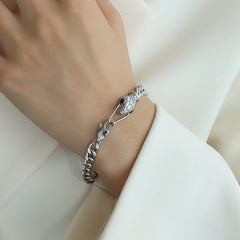 18K Gold-Plated Snake Head Chain Bracelet