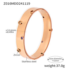 Multicolor Cubic Zirconia Accent Bangle