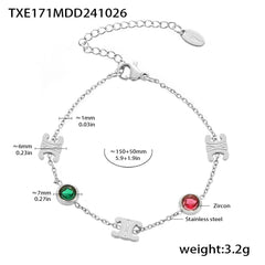Multicolor Cubic Zirconia Necklace or Bracelet