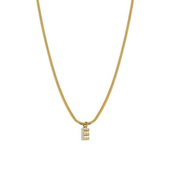 Nadine Pavé Snake Pendant Necklace