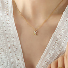 Sparkling Initial Pendant Necklace