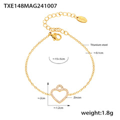 Open Heart Necklace, Bracelet or Separate Chain