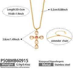 Cubic Zirconia Cross Necklace or Pendant