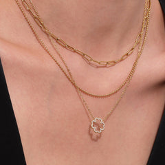 Cubic Zirconia Clover Necklace, Bracelet or Stud Earrings