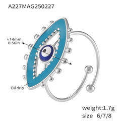 Blue Eye Open Ring