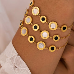 Roman Numeral Round-Accent Bracelet
