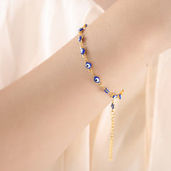 Enamel Eye Motif Necklace or Bracelet