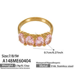 Gold-Tone Sculptural Cubic Zirconia Rings