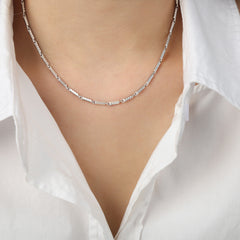 Textured Geometric Necklace Collection