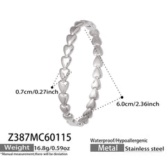 Open Heart and Textured Bangle Designs