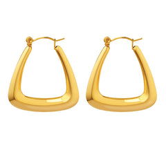 18K Gold-Plated & Silver-Tone Sculptural U-Hoops