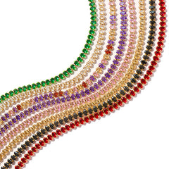 Colored Cubic Zirconia Tennis Jewelry