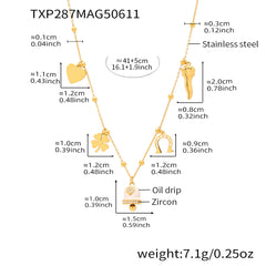 18K Gold-Plated Enamel Bell Necklace or Bracelet