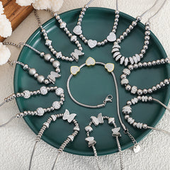 Beaded & Charm Stainless Steel Bracelets