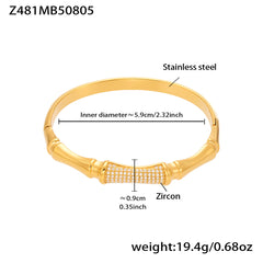 Cubic Zirconia Geometric Bangle Collection