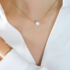 18K Gold-Plated Freshwater Pearl Pendant Necklace