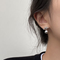 Nadine Vintage-Inspired Pearl Knot Stud Earrings