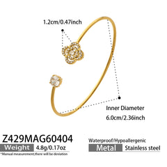 Floral Cubic Zirconia Open Cuff Collection