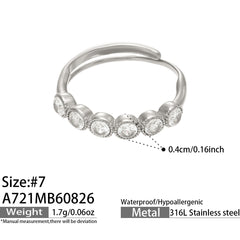 Beaded Band or Cubic Zirconia Ring