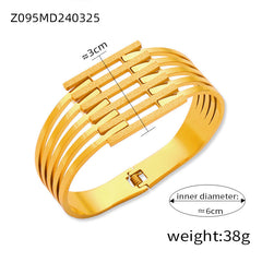 Gold-Tone Geometric Cuff Bracelet