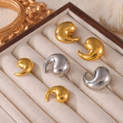 Sculptural Comma Stud Earring Designs