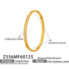 Cubic Zirconia Slim Clasp Bangle Designs