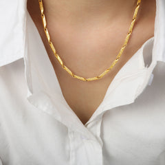 Textured Geometric Necklace Collection