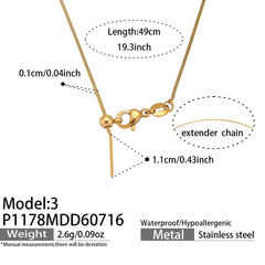 18K Gold-Plated Initial Charms and Chain Designs