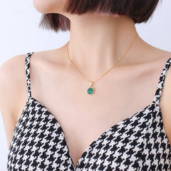 Geometric Shell & Acrylic Pendant Necklaces