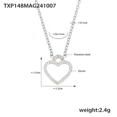 Cubic Zirconia Heart Necklace or Bracelet