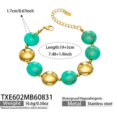 Color Resin Bead Necklace and Bracelet