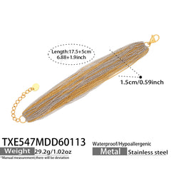 Layered Fine Chain Necklace and Bracelet