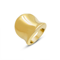 Polished Sculptural Wave Ring