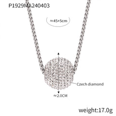 Sparkling Round Ball Pendant Necklace