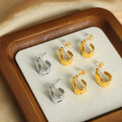 Sculptural Folded Drop Earrings