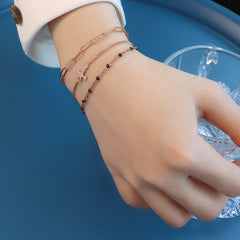 Triple-Layer Cross Chain Bracelet