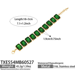 18K Gold-Plated Czech Glass and Cubic Zirconia Jewelry